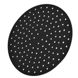20cm Anti Slip Round Cooking Fryer Mat Anti Sticking Silicone Steamer Liners For KitchenBlack