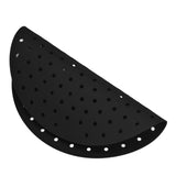 20cm Anti Slip Round Cooking Fryer Mat Anti Sticking Silicone Steamer Liners For KitchenBlack - Extra Image
