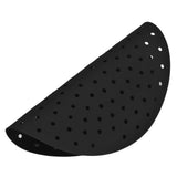 20cm Anti Slip Round Cooking Fryer Mat Anti Sticking Silicone Steamer Liners For KitchenBlack