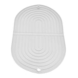 Multifunctional Dish Drying Mat Foldable Dish Drying Pad Heat Insulation Cup Pot Mat for KitchenWhite - Rear View