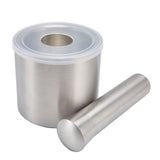 Mortar Pestle Dual Structure Design Glossy Texture Practical Silent Cleanable Kitchen Grinder for Food