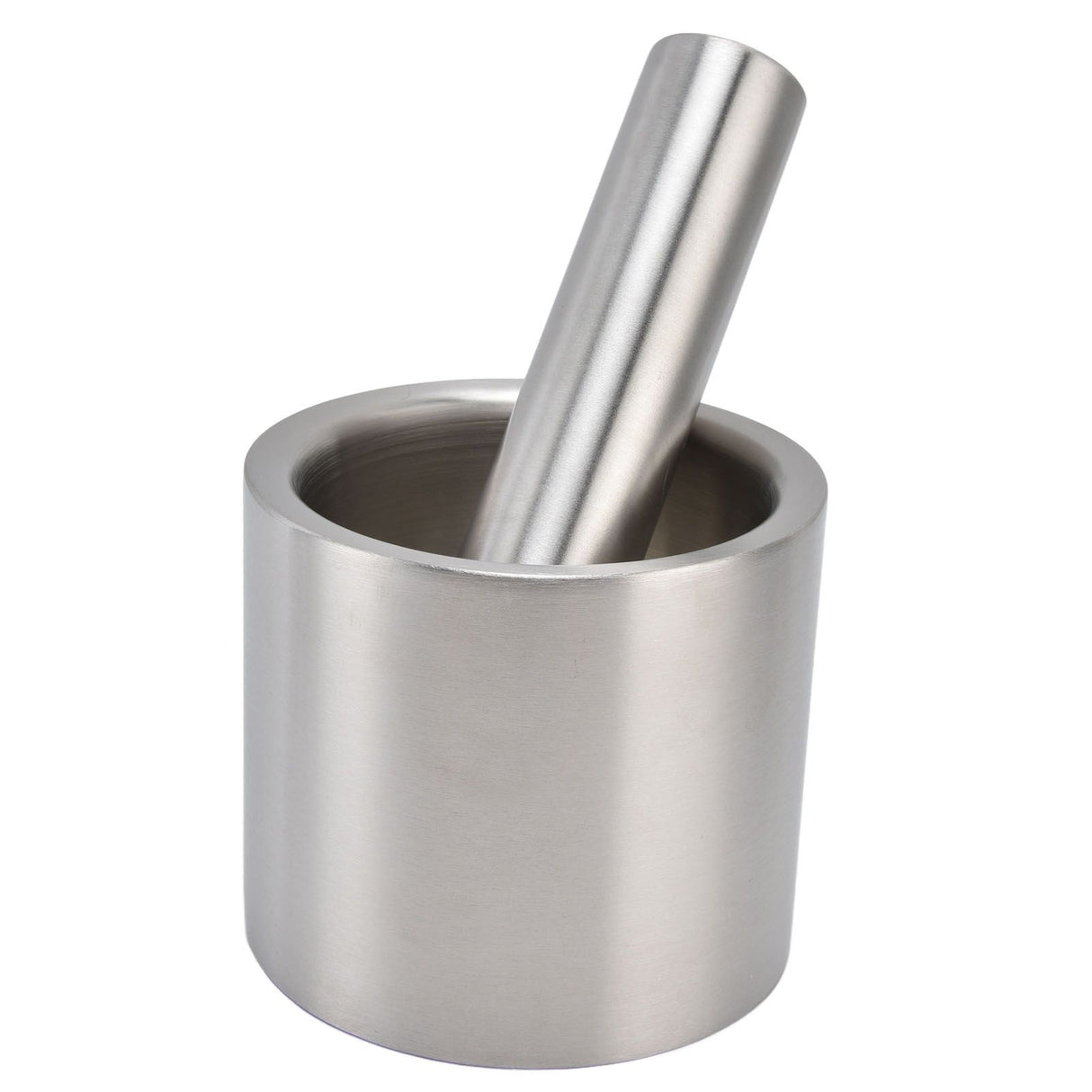 Mortar Pestle Dual Structure Design Glossy Texture Practical Silent Cleanable Kitchen Grinder for Food