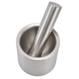 Mortar Pestle Dual Structure Design Glossy Texture Practical Silent Cleanable Kitchen Grinder for Food