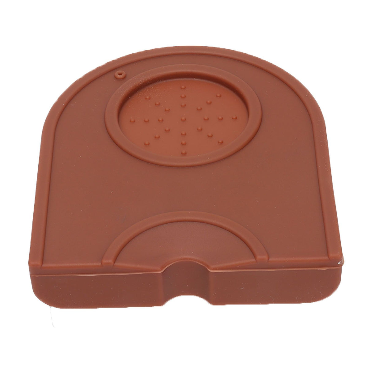 Coffee Tamper Pad Silicone Anti Slip Tamper Mat Soft Harmless Corner Tamping Mat for HouseholdBrown