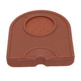 Coffee Tamper Pad Silicone Anti Slip Tamper Mat Soft Harmless Corner Tamping Mat for HouseholdBrown