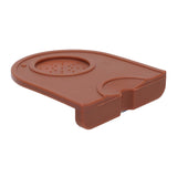 Coffee Tamper Pad Silicone Anti Slip Tamper Mat Soft Harmless Corner Tamping Mat for HouseholdBrown