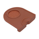 Coffee Tamper Pad Silicone Anti Slip Tamper Mat Soft Harmless Corner Tamping Mat for HouseholdBrown