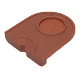 Coffee Tamper Pad Silicone Anti Slip Tamper Mat Soft Harmless Corner Tamping Mat for HouseholdBrown