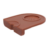 Coffee Tamper Pad Silicone Anti Slip Tamper Mat Soft Harmless Corner Tamping Mat for HouseholdBrown