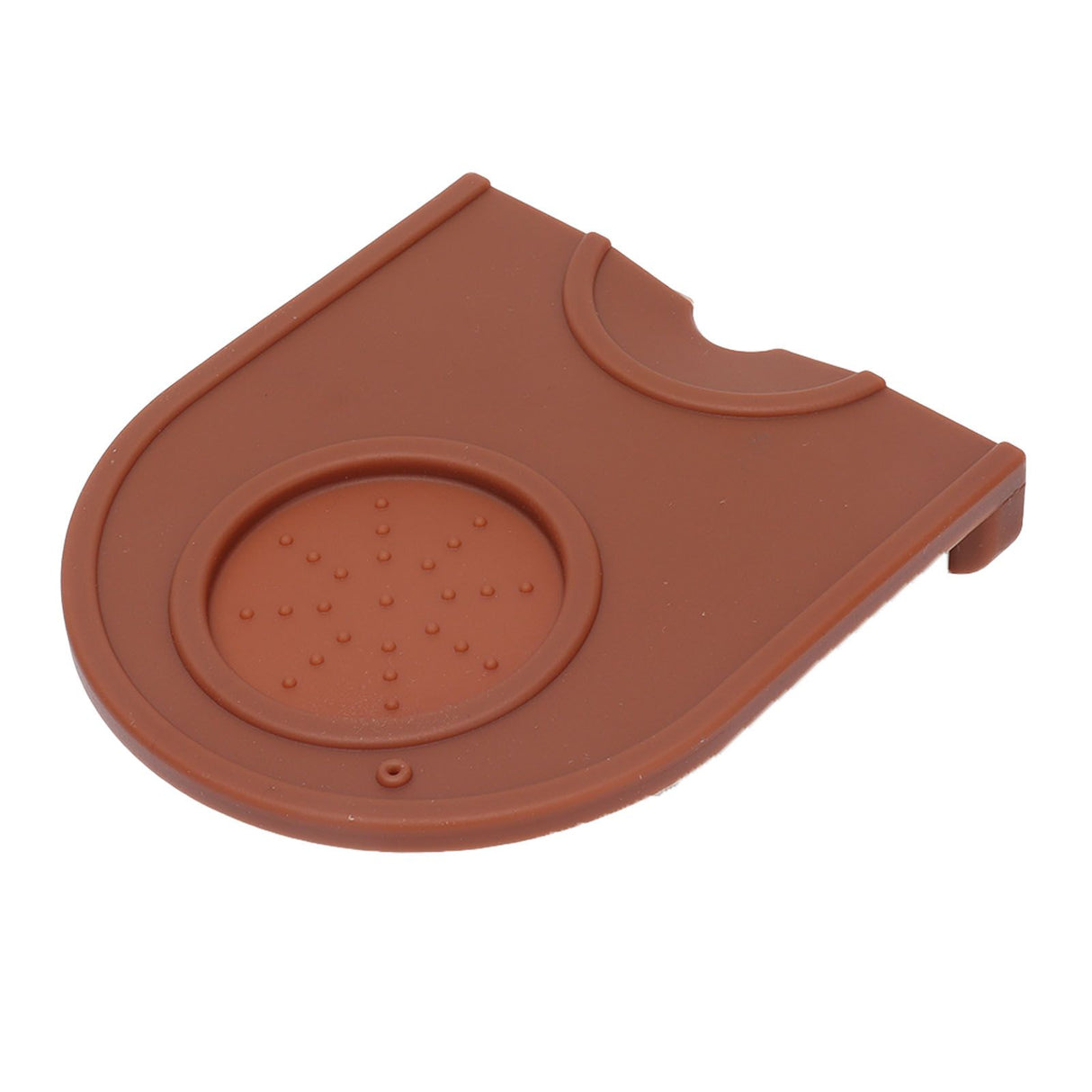 Coffee Tamper Pad Silicone Anti Slip Tamper Mat Soft Harmless Corner Tamping Mat for HouseholdBrown