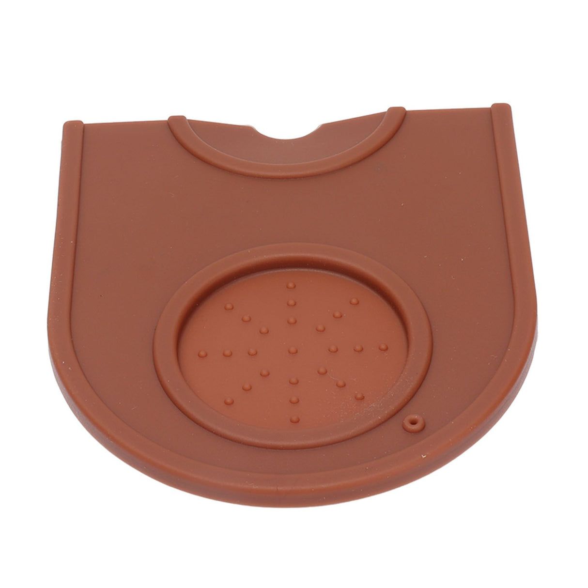 Coffee Tamper Pad Silicone Anti Slip Tamper Mat Soft Harmless Corner Tamping Mat for HouseholdBrown