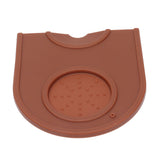 Coffee Tamper Pad Silicone Anti Slip Tamper Mat Soft Harmless Corner Tamping Mat for HouseholdBrown