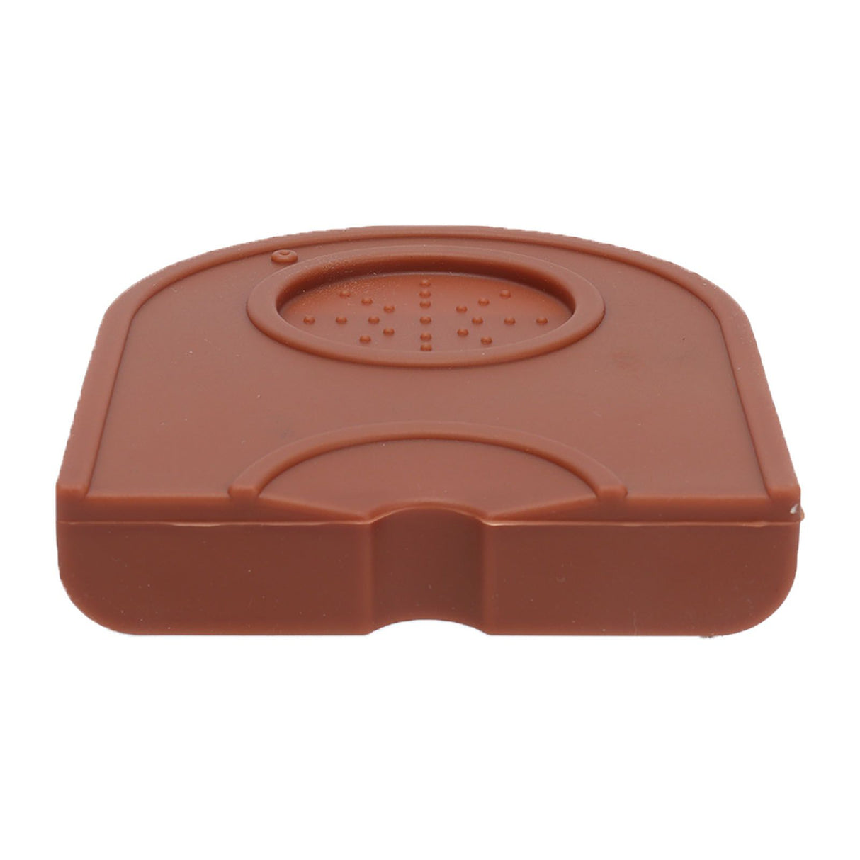 Coffee Tamper Pad Silicone Anti Slip Tamper Mat Soft Harmless Corner Tamping Mat for HouseholdBrown