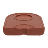 Coffee Tamper Pad Silicone Anti Slip Tamper Mat Soft Harmless Corner Tamping Mat for HouseholdBrown