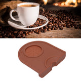 Coffee Tamper Pad Silicone Anti Slip Tamper Mat Soft Harmless Corner Tamping Mat for HouseholdBrown