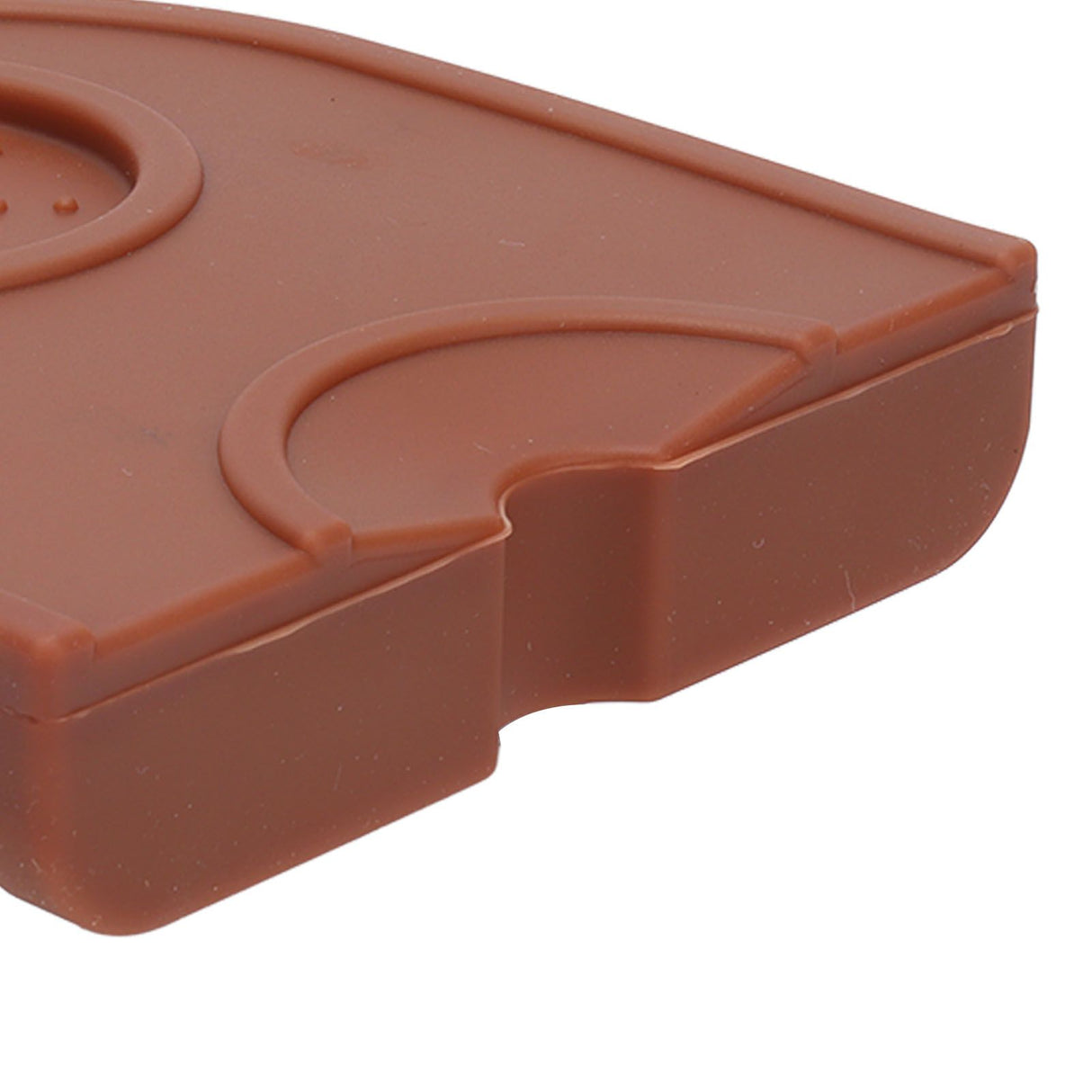 Coffee Tamper Pad Silicone Anti Slip Tamper Mat Soft Harmless Corner Tamping Mat for HouseholdBrown