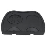 Silicone Coffee Tamper Pad Anti Slip Soft Tamper Mat Heat Resistant Corner Tamping Mat for HomeBlack