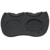 Silicone Coffee Tamper Pad Anti Slip Soft Tamper Mat Heat Resistant Corner Tamping Mat for HomeBlack