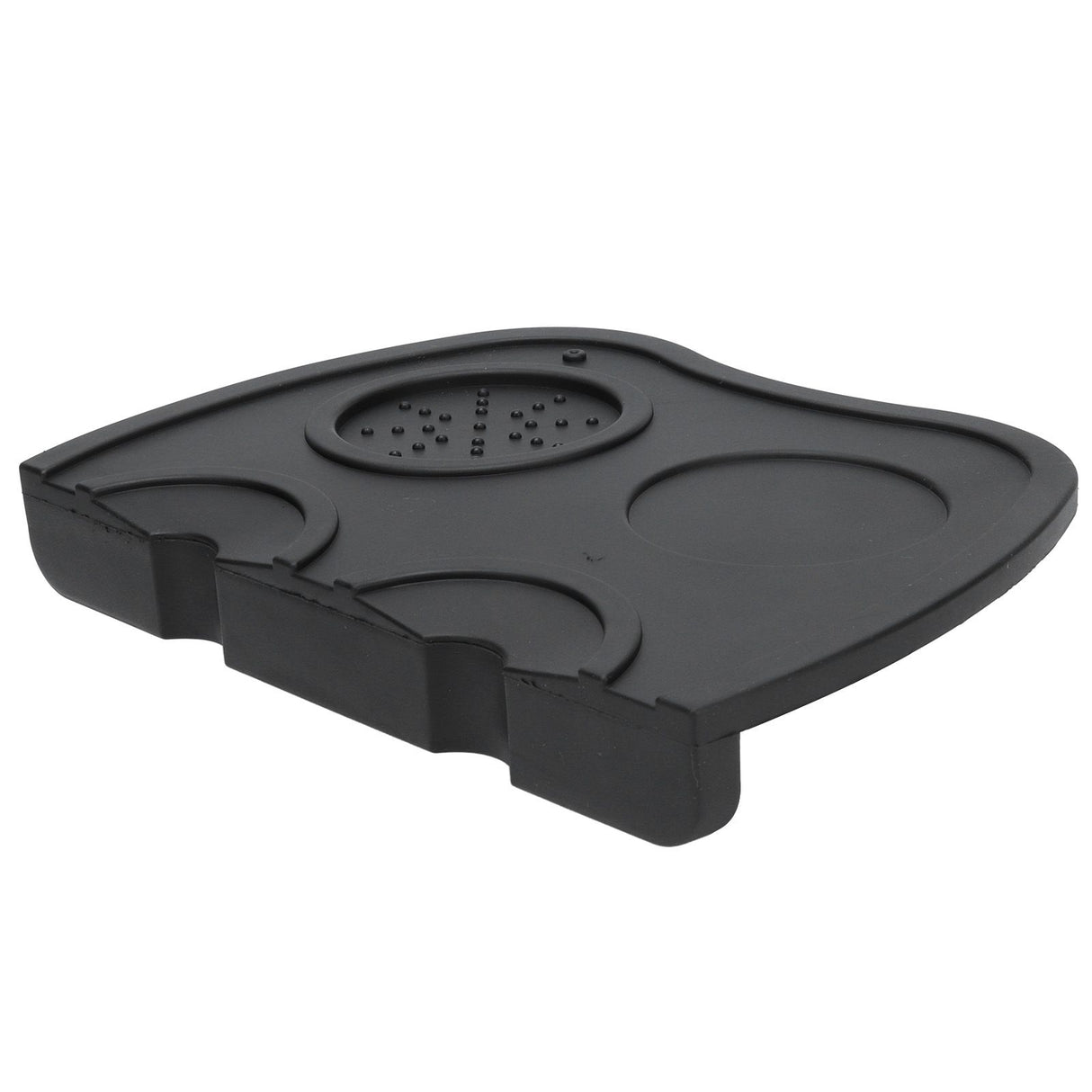 Silicone Coffee Tamper Pad Anti Slip Soft Tamper Mat Heat Resistant Corner Tamping Mat for HomeBlack