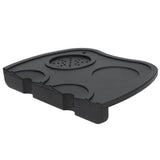 Silicone Coffee Tamper Pad Anti Slip Soft Tamper Mat Heat Resistant Corner Tamping Mat for HomeBlack