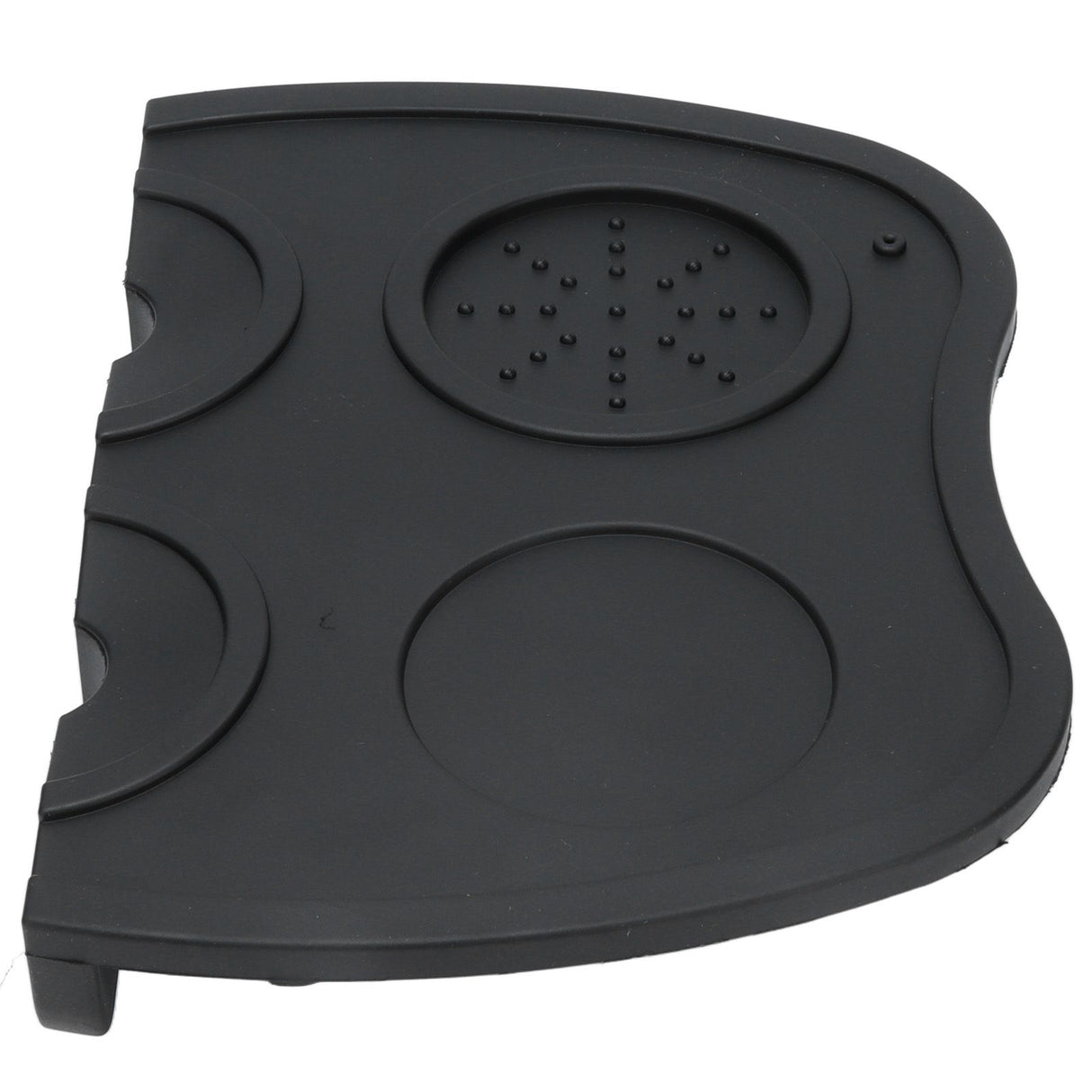 Silicone Coffee Tamper Pad Anti Slip Soft Tamper Mat Heat Resistant Corner Tamping Mat for HomeBlack
