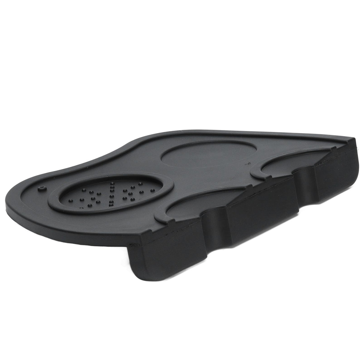 Silicone Coffee Tamper Pad Anti Slip Soft Tamper Mat Heat Resistant Corner Tamping Mat for HomeBlack