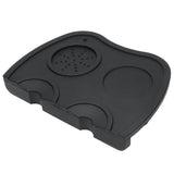 Silicone Coffee Tamper Pad Anti Slip Soft Tamper Mat Heat Resistant Corner Tamping Mat for HomeBlack