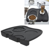 Silicone Coffee Tamper Pad Anti Slip Soft Tamper Mat Heat Resistant Corner Tamping Mat for HomeBlack - Extra Image