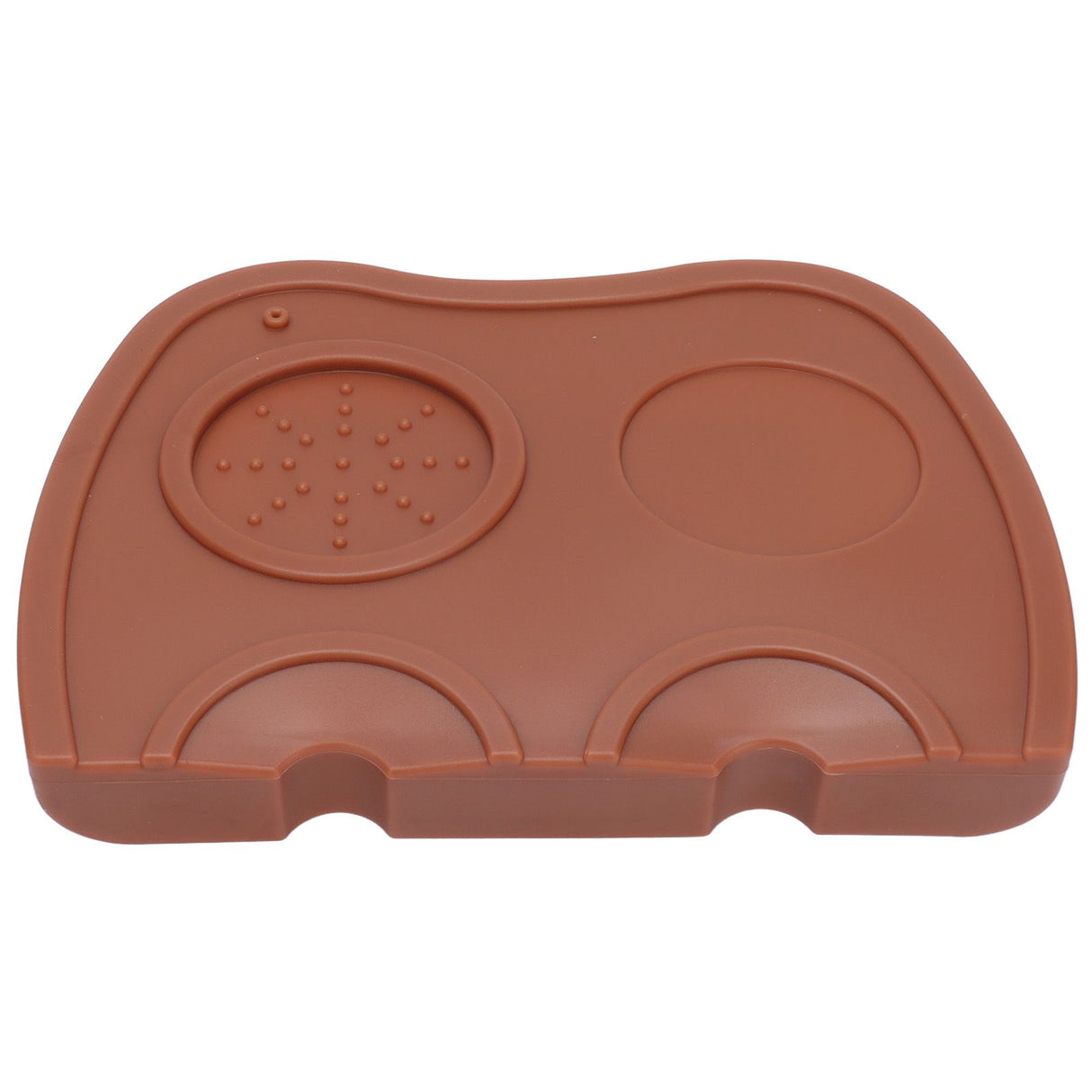 Silicone Coffee Tamper Pad Anti Slip Soft Tamper Mat Heat Resistant Corner Tamping Mat for HomeBrown