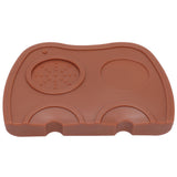 Silicone Coffee Tamper Pad Anti Slip Soft Tamper Mat Heat Resistant Corner Tamping Mat for HomeBrown - Side View