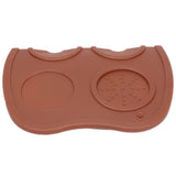 Silicone Coffee Tamper Pad Anti Slip Soft Tamper Mat Heat Resistant Corner Tamping Mat for HomeBrown