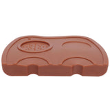 Silicone Coffee Tamper Pad Anti Slip Soft Tamper Mat Heat Resistant Corner Tamping Mat for HomeBrown