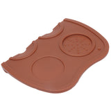 Silicone Coffee Tamper Pad Anti Slip Soft Tamper Mat Heat Resistant Corner Tamping Mat for HomeBrown