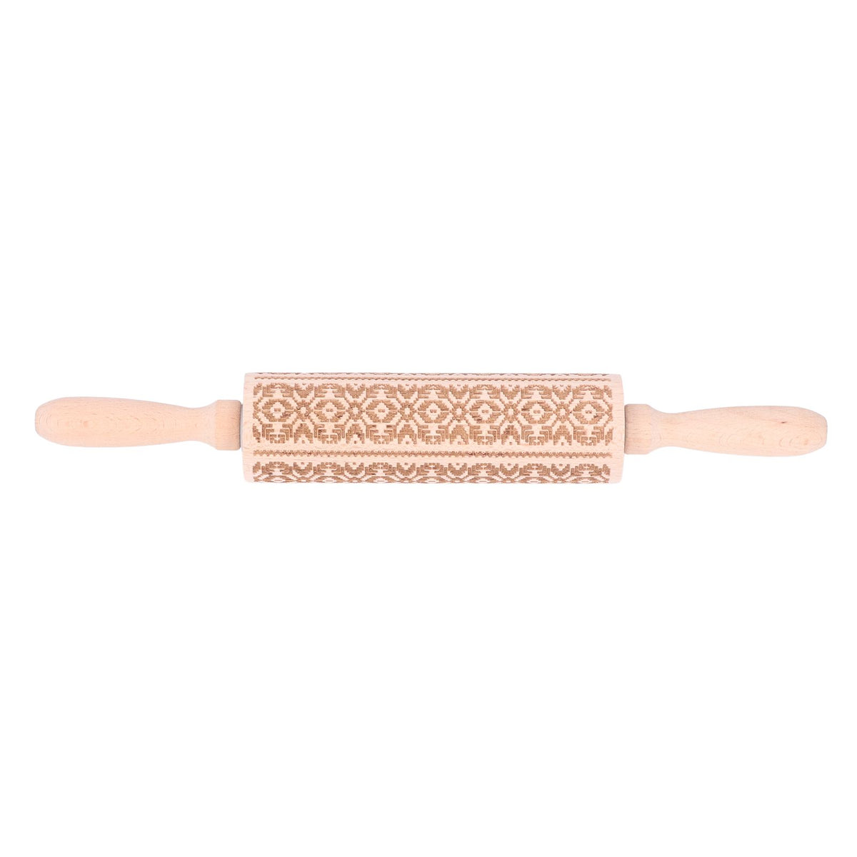 Embossed Rolling Pin 35cm 3D Pattern Highly Durable Moistureproof Safe Eco Friendly Easy Control Christmas Rolling PinExotic Charm