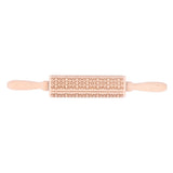 Embossed Rolling Pin 35cm 3D Pattern Highly Durable Moistureproof Safe Eco Friendly Easy Control Christmas Rolling PinExotic Charm