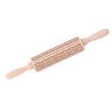 Embossed Rolling Pin 35cm 3D Pattern Highly Durable Moistureproof Safe Eco Friendly Easy Control Christmas Rolling PinExotic Charm