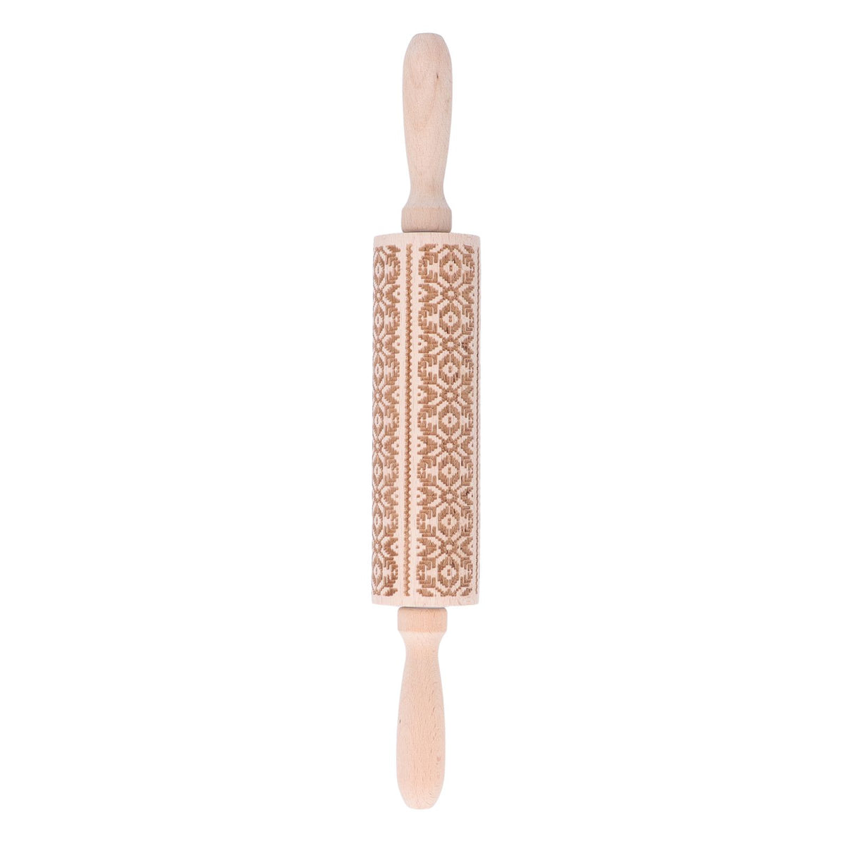 Embossed Rolling Pin 35cm 3D Pattern Highly Durable Moistureproof Safe Eco Friendly Easy Control Christmas Rolling PinExotic Charm
