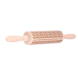 Embossed Rolling Pin 35cm 3D Pattern Highly Durable Moistureproof Safe Eco Friendly Easy Control Christmas Rolling PinExotic Charm - Rear View