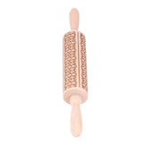 Embossed Rolling Pin 35cm 3D Pattern Highly Durable Moistureproof Safe Eco Friendly Easy Control Christmas Rolling PinExotic Charm - Extra Image