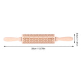 Embossed Rolling Pin 35cm 3D Pattern Highly Durable Moistureproof Safe Eco Friendly Easy Control Christmas Rolling PinExotic Charm