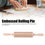 Embossed Rolling Pin 35cm 3D Pattern Highly Durable Moistureproof Safe Eco Friendly Easy Control Christmas Rolling PinExotic Charm - Extra Image