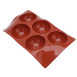 Hemisphere Silicone 3D Mold Chocolate Mould for Making Chocolate Pastry Cake Fudge Bakeware Round Doughnut - Front View