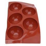 Hemisphere Silicone 3D Mold Chocolate Mould for Making Chocolate Pastry Cake Fudge Bakeware Round Doughnut - Rear View