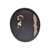 Bamboo Tea Tray Japanese Simple Novel Beautiful Resin Walnut Tea Tray for Home UseOval S