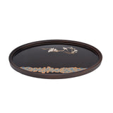 Bamboo Tea Tray Japanese Simple Novel Beautiful Resin Walnut Tea Tray for Home UseOval S