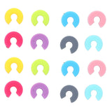 16PCS Mini Circle Silicone Wine Glass Marker Cup Identification Ring Recognizer Label