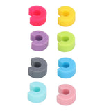 16PCS Mini Circle Silicone Wine Glass Marker Cup Identification Ring Recognizer Label