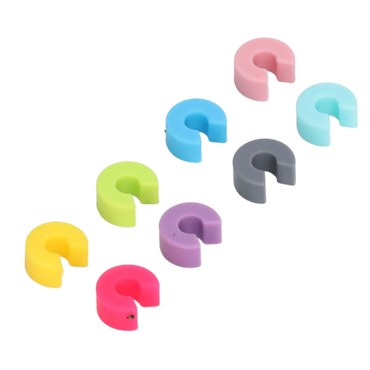 16PCS Mini Circle Silicone Wine Glass Marker Cup Identification Ring Recognizer Label