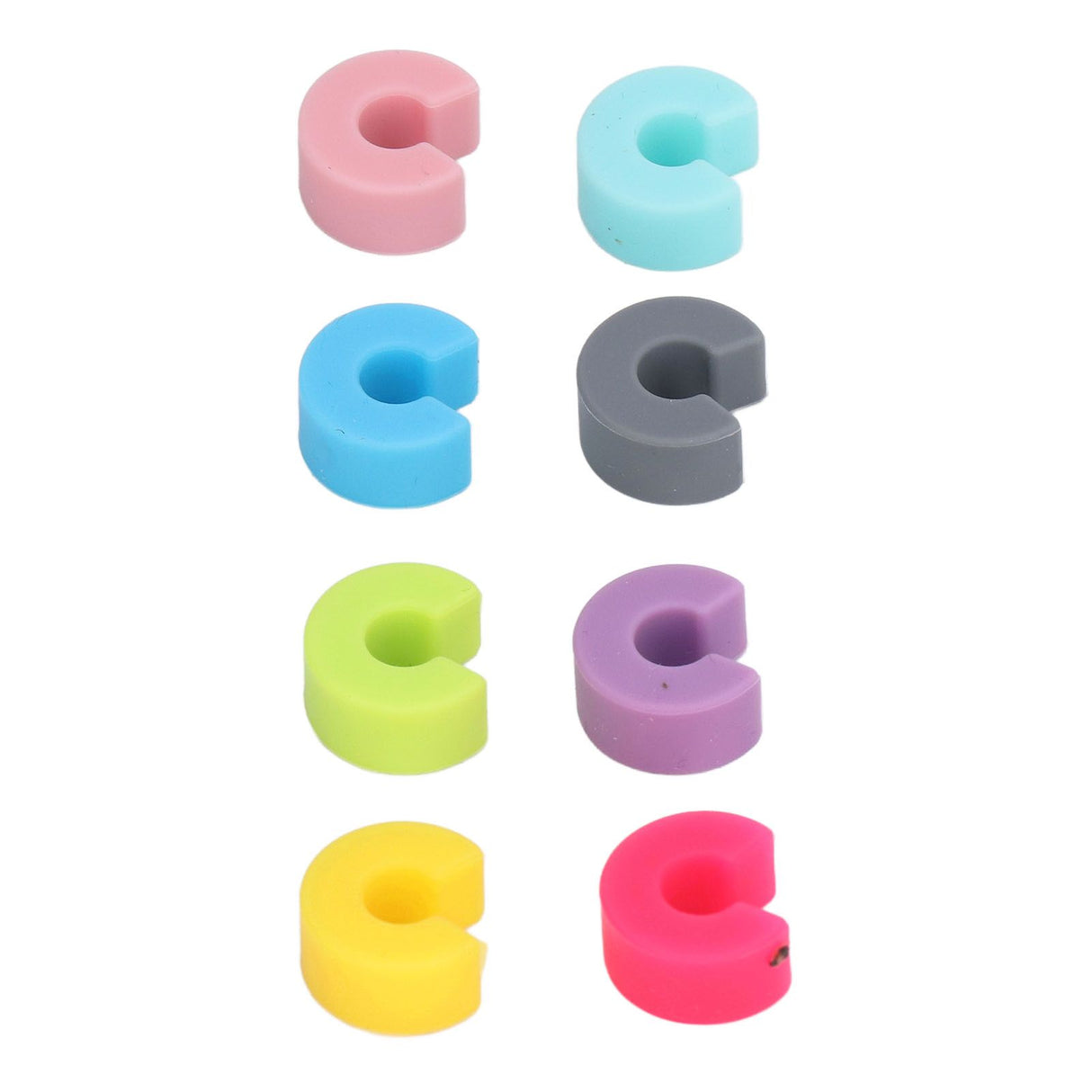 16PCS Mini Circle Silicone Wine Glass Marker Cup Identification Ring Recognizer Label