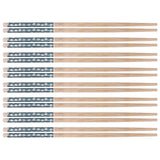 8 Pairs Bamboo Chopsticks Reusable Classic Japanese Style Chop Sticks Set for Home Restaurant - 45-Degree Angle